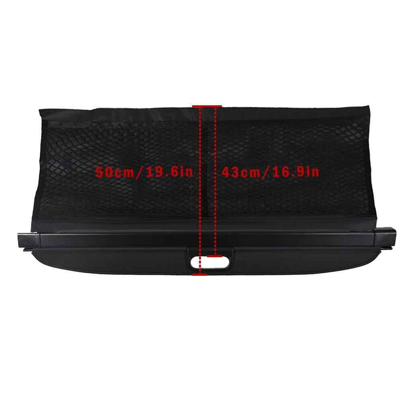 DURAFORCE Black Waterproof Cargo Cover For Smart ForTwo 2007 2009-2014 Anti-Theft Shield