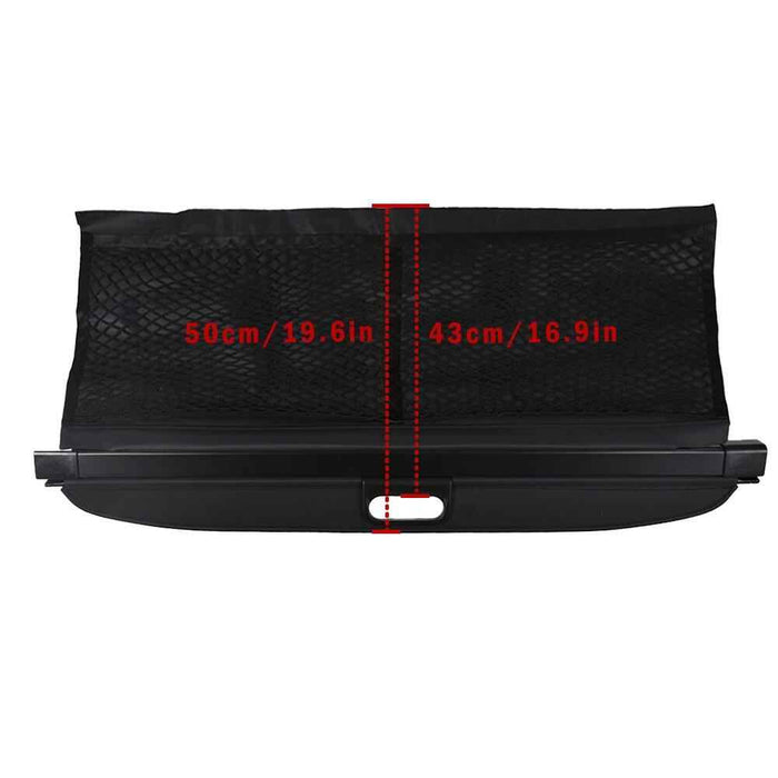 DURAFORCE Black Waterproof Cargo Cover For Smart ForTwo 2007 2009-2014 Anti-Theft Shield