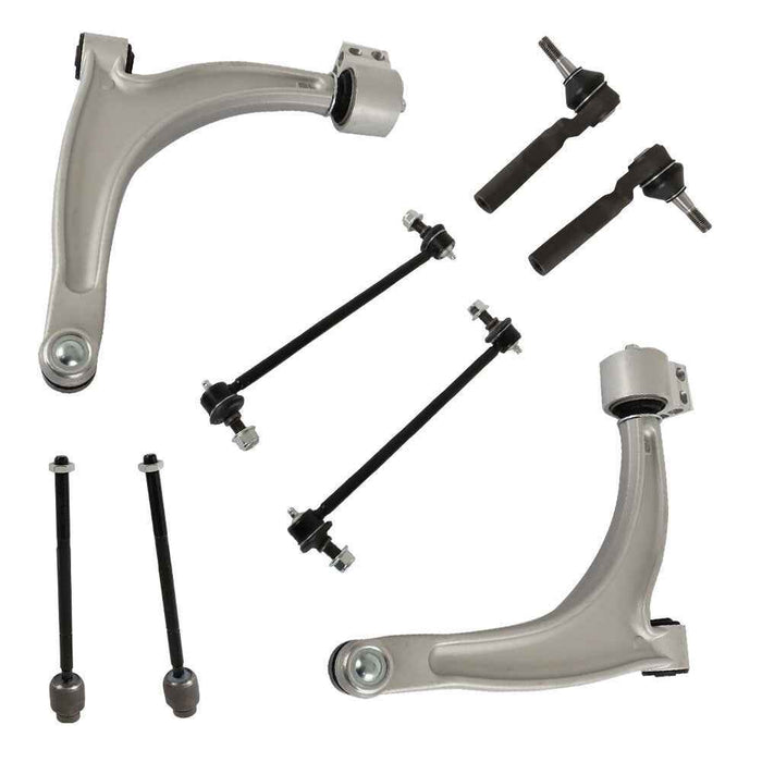 DURAFORCE 8Pcs Front Tie Rods Sway Bar Links Control Arm Kit For 2004-2012 Chevy Malibu