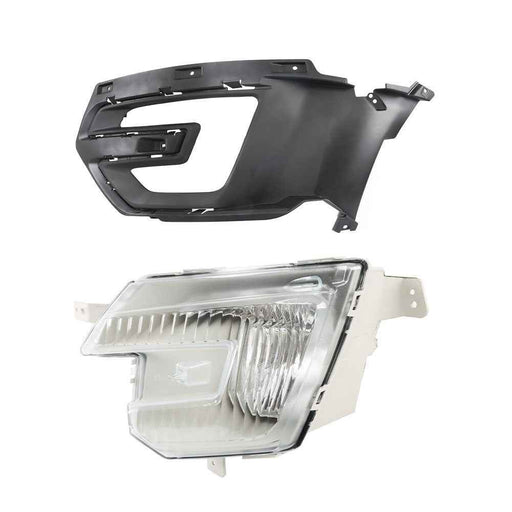DURAFORCE Driving Fog Lights Lamps W/Bezel For 2016-2017 Ford Explorer Halogen Left Side