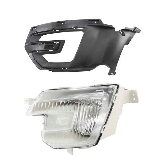 DURAFORCE Driving Fog Lights Lamps W/Bezel For 2016-2017 Ford Explorer Halogen Left Side