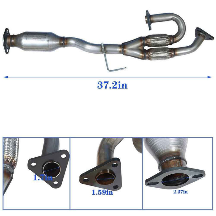 DURAFORCE Flex Y-Pipe Exhaust Catalytic Converter For Nissan Murano 3.5L 2003 2004-2007