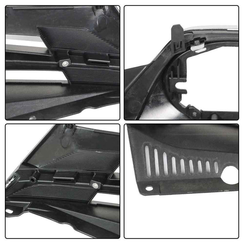 DURAFORCE Front Bumper Upper Grille Replacement For Toyota Sienna 2018-2020 Chrome Trim