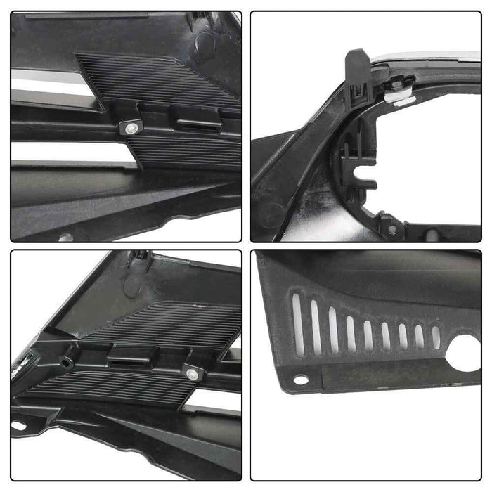 DURAFORCE Front Bumper Upper Grille Replacement For Toyota Sienna 2018-2020 Chrome Trim