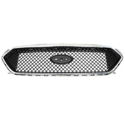 DURAFORCE For 2013-2019 Ford Taurus Chrome+Black Mesh Style Front Upper Bumper Grille