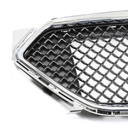 DURAFORCE For 2013-2019 Ford Taurus Chrome+Black Mesh Style Front Upper Bumper Grille