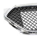 DURAFORCE For 2013-2019 Ford Taurus Chrome+Black Mesh Style Front Upper Bumper Grille