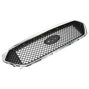 DURAFORCE For 2013-2019 Ford Taurus Chrome+Black Mesh Style Front Upper Bumper Grille