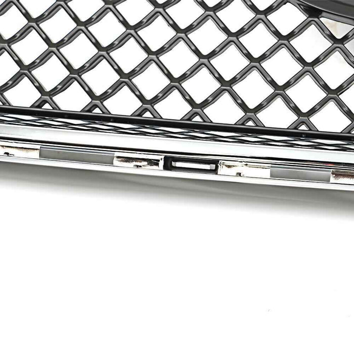 DURAFORCE For 2013-2019 Ford Taurus Chrome+Black Mesh Style Front Upper Bumper Grille