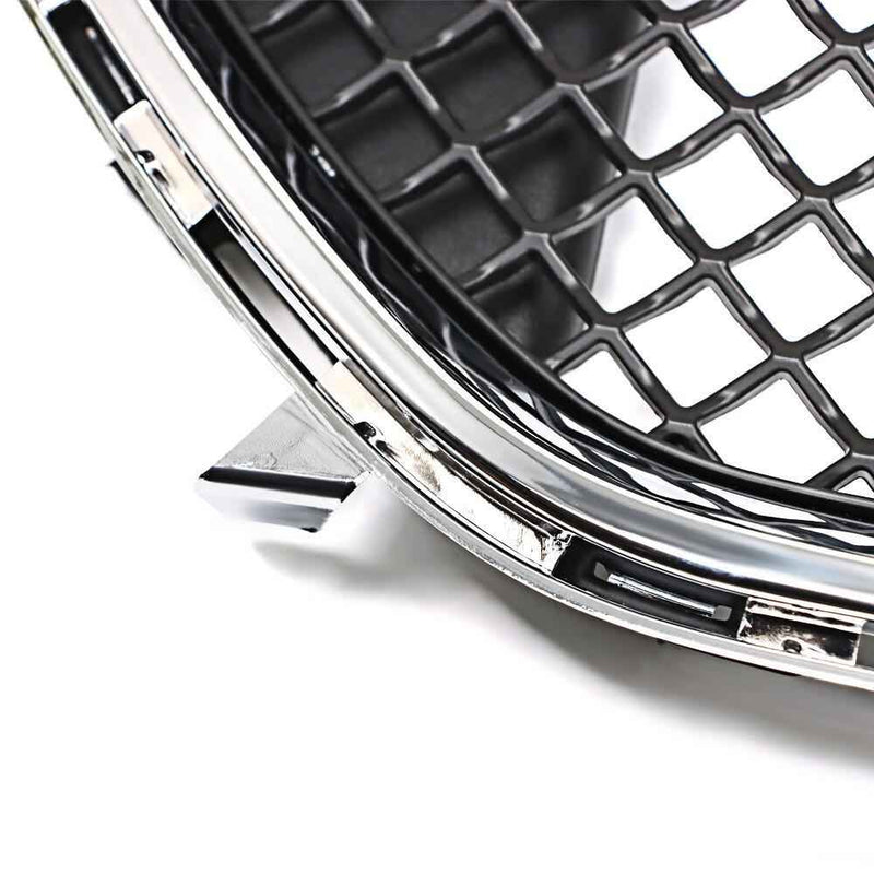 DURAFORCE For 2013-2019 Ford Taurus Chrome+Black Mesh Style Front Upper Bumper Grille