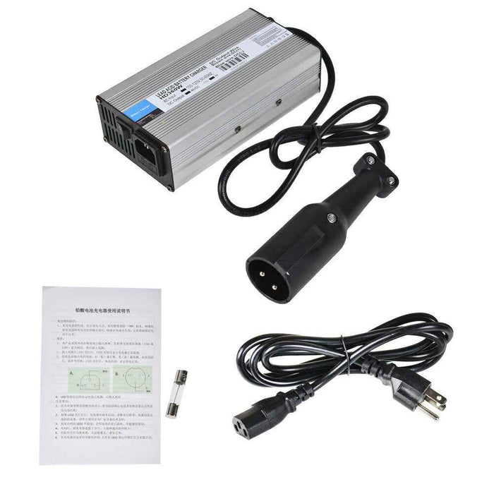 DURAFORCE 48V/6A Snap Head 3Pin Golf Cart Plug Battery Charger Club Car For E-zgo Scooters