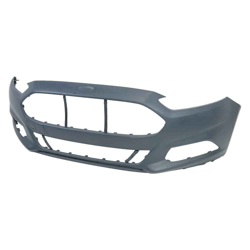DURAFORCE Primed Front Bumper Cover W/O Radar Holes Plastic For 2013-2016 Ford Fusion S SE