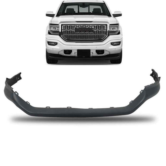 DURAFORCE Fit For 2016-2018 GMC Sierra 1500 Front Upper Bumper Cover Replacement Primered
