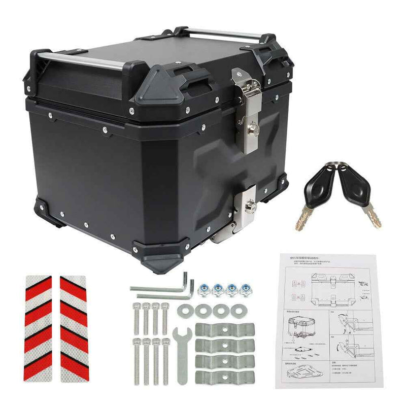 DURAFORCE Waterproof Motorcycle 45L Luggage Tail Box Scooter Trunk Storage Top Case New