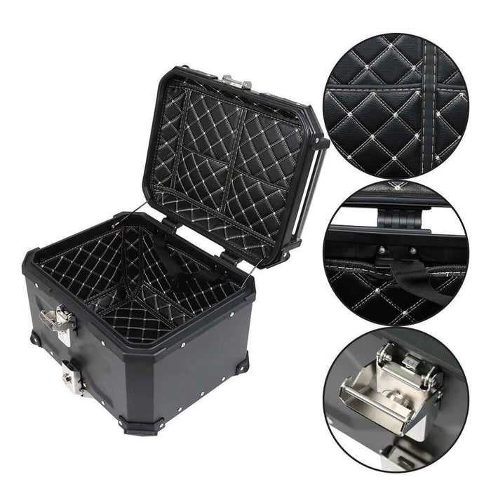 DURAFORCE Waterproof Motorcycle 45L Luggage Tail Box Scooter Trunk Storage Top Case New