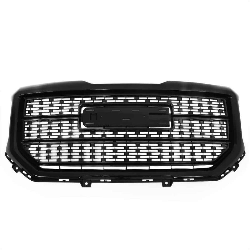 DURAFORCE Front Bumper Grille Fit For GMC Sierra 1500 Denali Style 16-18 Black Mesh Grill