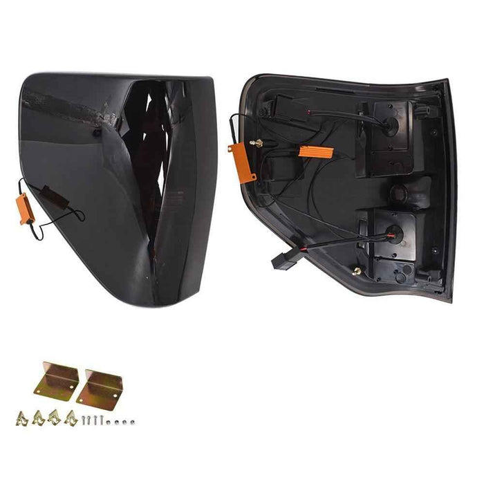 DURAFORCE Tail Lights For 2009-2014 Ford F150 Rear Brake Parking Lamp Smoked Housing