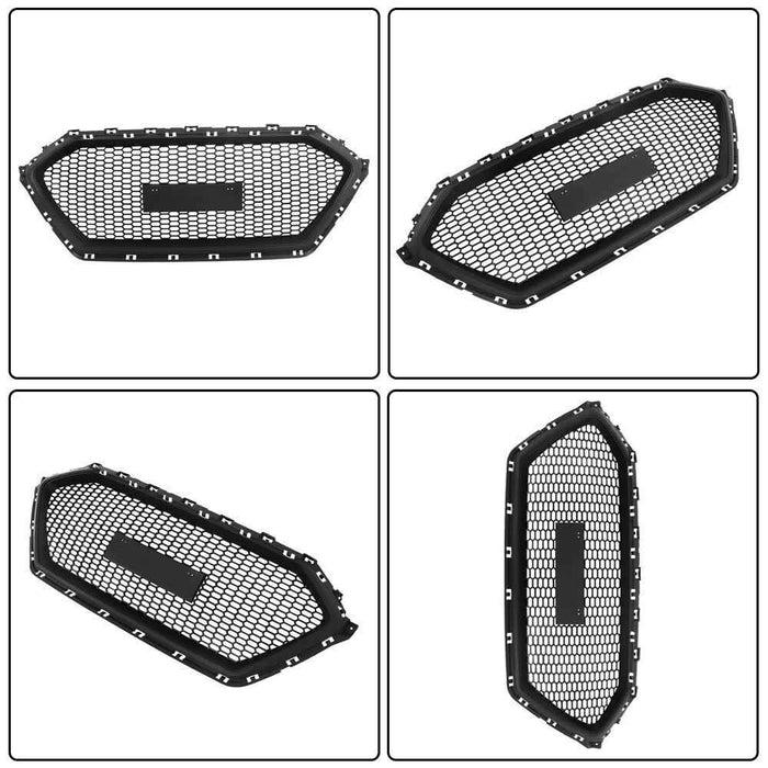 DURAFORCE Black ABS Plastic Grill For 2017 2018 Hyundai Elantra Front Bumper Hood Grille