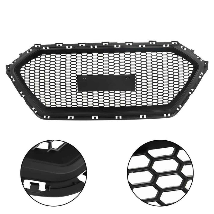 DURAFORCE Black ABS Plastic Grill For 2017 2018 Hyundai Elantra Front Bumper Hood Grille