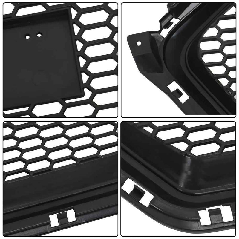 DURAFORCE Black ABS Plastic Grill For 2017 2018 Hyundai Elantra Front Bumper Hood Grille