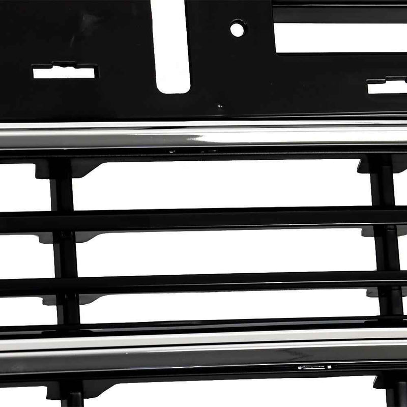 DURAFORCE For 2018-2020 2021 GMC Terrain SLT Front Bumper Grille Black W/Chrome Bar+Frame