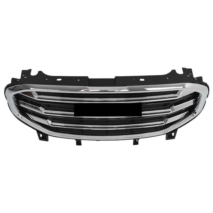 DURAFORCE For 2018-2020 2021 GMC Terrain SLT Front Bumper Grille Black W/Chrome Bar+Frame
