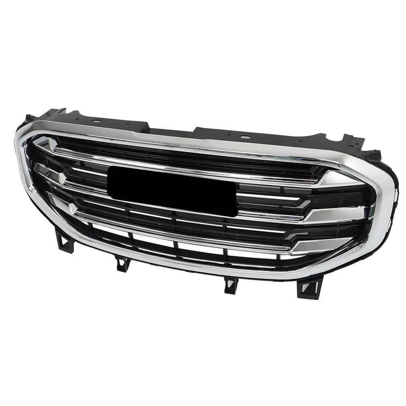 DURAFORCE For 2018-2020 2021 GMC Terrain SLT Front Bumper Grille Black W/Chrome Bar+Frame