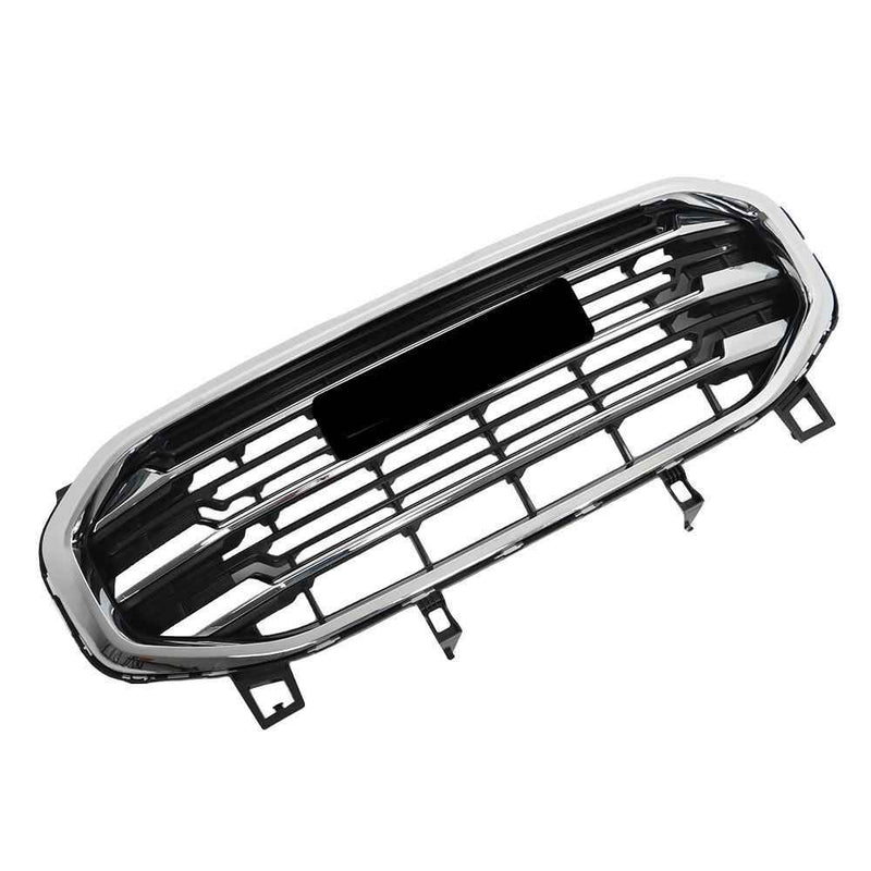 DURAFORCE For 2018-2020 2021 GMC Terrain SLT Front Bumper Grille Black W/Chrome Bar+Frame