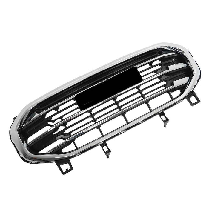 DURAFORCE For 2018-2020 2021 GMC Terrain SLT Front Bumper Grille Black W/Chrome Bar+Frame