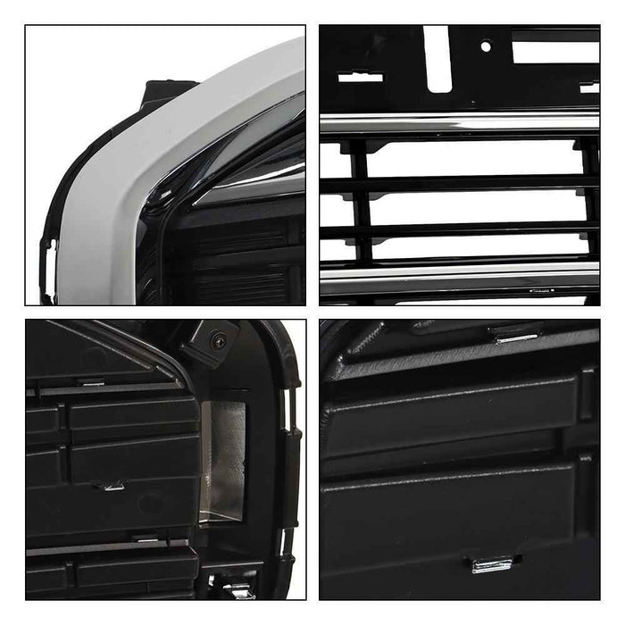 DURAFORCE For 2018-2020 2021 GMC Terrain SLT Front Bumper Grille Black W/Chrome Bar+Frame