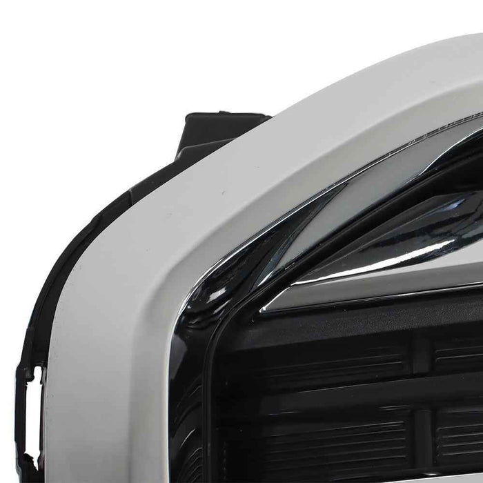 DURAFORCE For 2018-2020 2021 GMC Terrain SLT Front Bumper Grille Black W/Chrome Bar+Frame