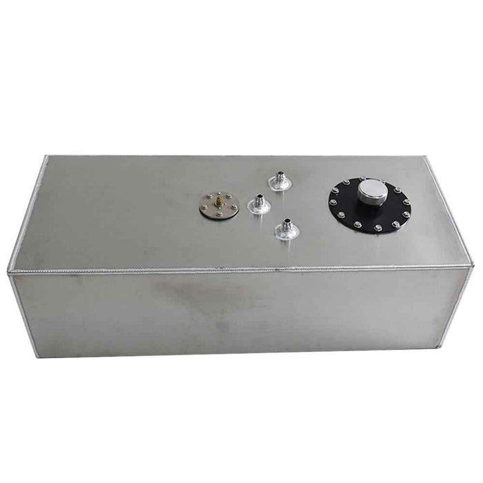 DURAFORCE Aluminum 15 Gallon/60L Racing/Drift Fuel Cell Gas Tank+ Cap+ Level Sender Silver