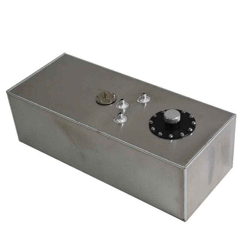 DURAFORCE Aluminum 15 Gallon/60L Racing/Drift Fuel Cell Gas Tank+ Cap+ Level Sender Silver