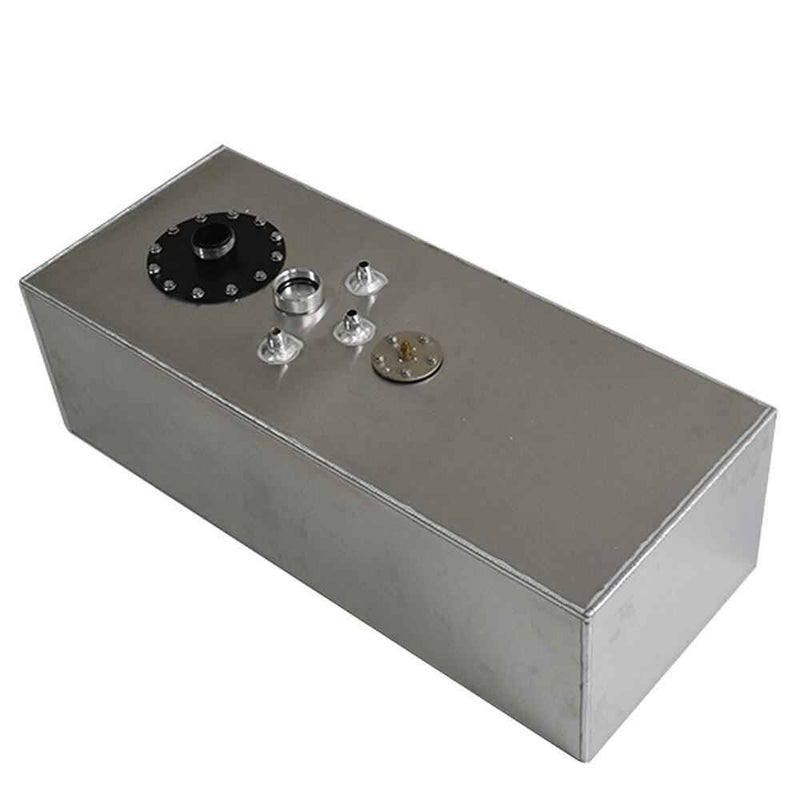 DURAFORCE Aluminum 15 Gallon/60L Racing/Drift Fuel Cell Gas Tank+ Cap+ Level Sender Silver