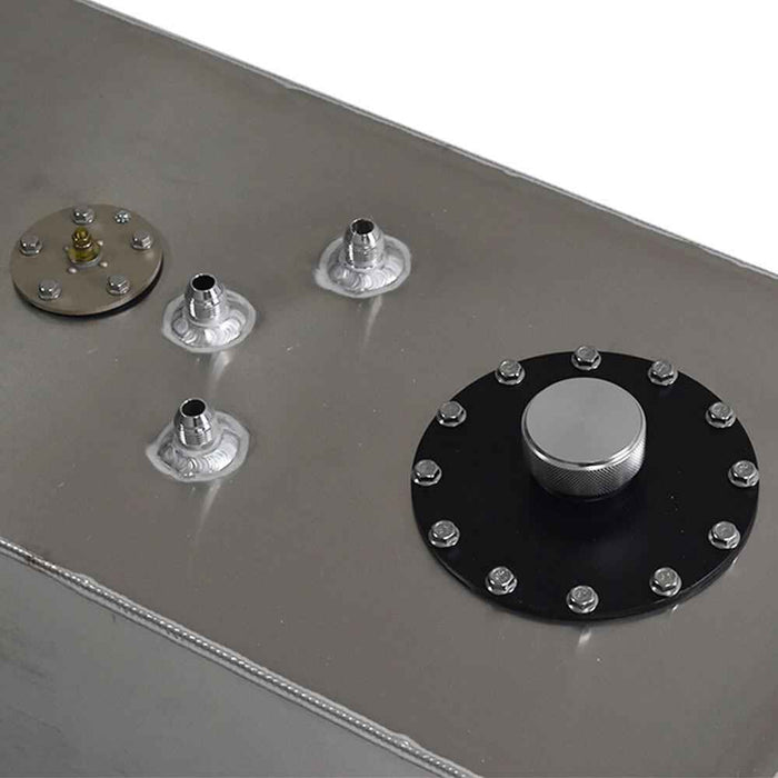 DURAFORCE Aluminum 15 Gallon/60L Racing/Drift Fuel Cell Gas Tank+ Cap+ Level Sender Silver