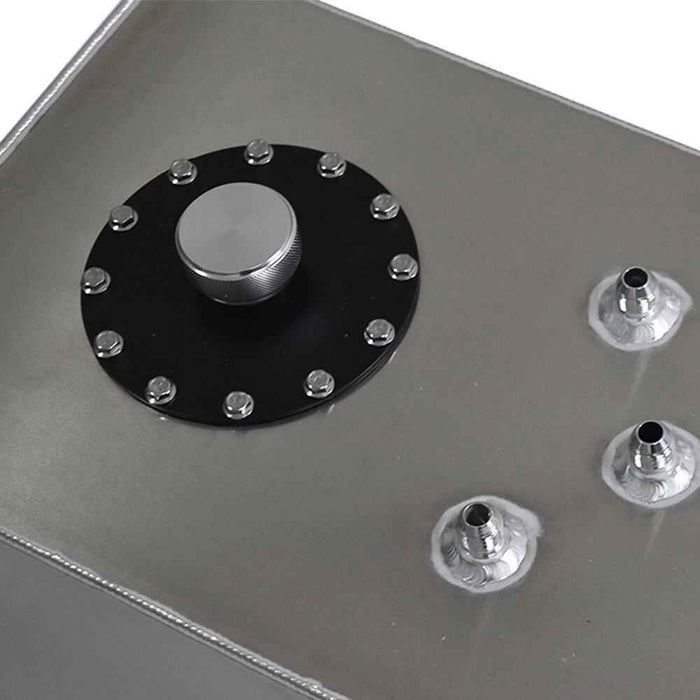 DURAFORCE Aluminum 15 Gallon/60L Racing/Drift Fuel Cell Gas Tank+ Cap+ Level Sender Silver