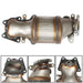DURAFORCE 3Pcs Catalytic Converter For Honda Odyssey/Ridgeline/Pilot/Accord 3.5L 2003-2008