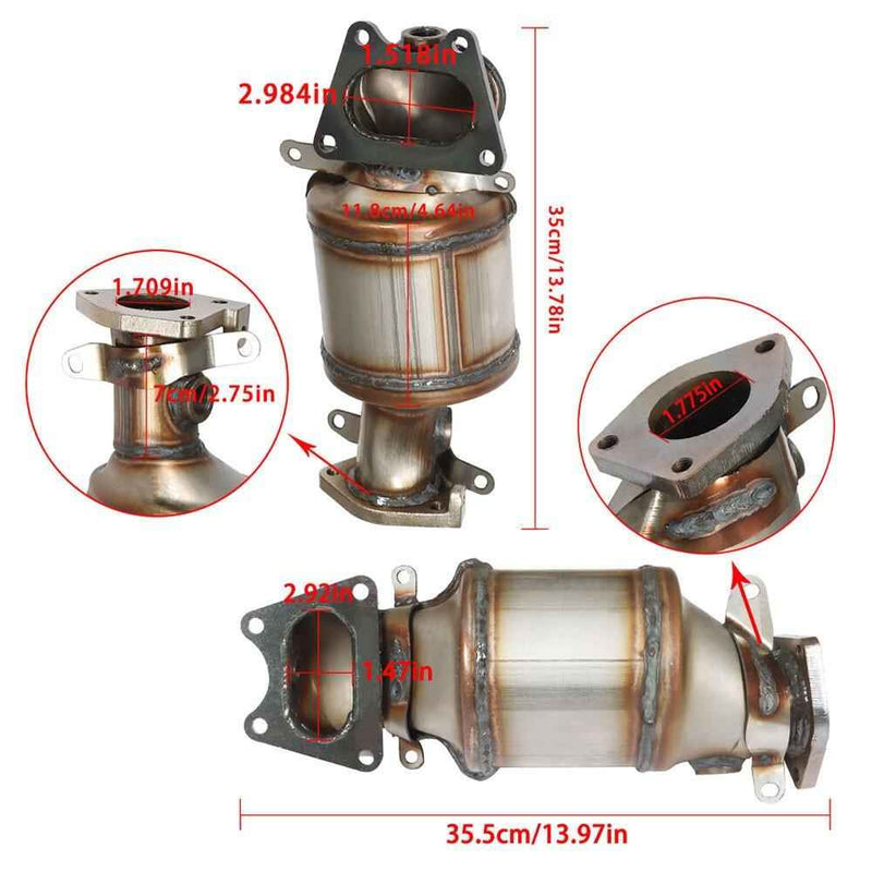 DURAFORCE 3Pcs Catalytic Converter For Honda Odyssey/Ridgeline/Pilot/Accord 3.5L 2003-2008