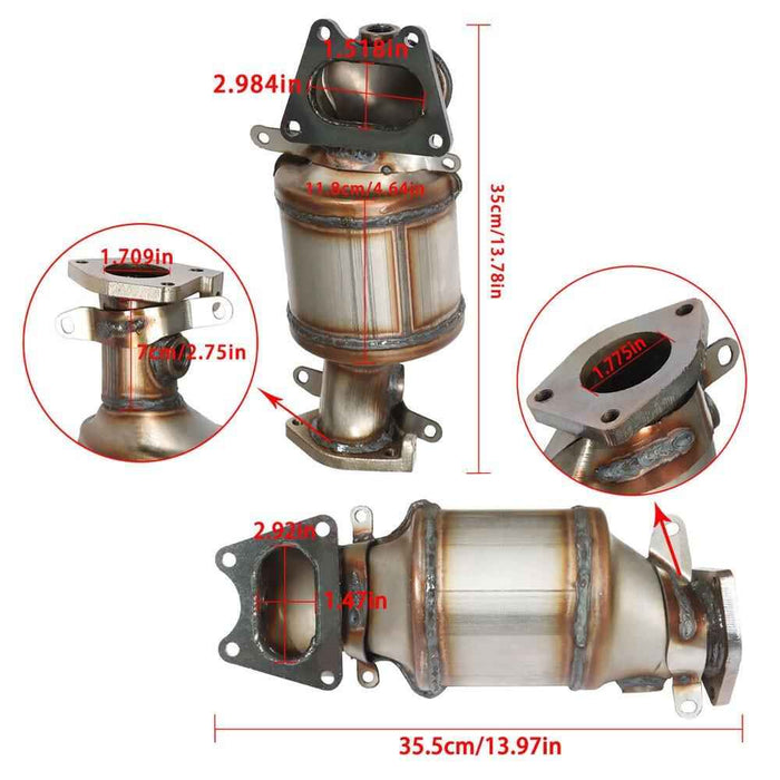 DURAFORCE 3Pcs Catalytic Converter For Honda Odyssey/Ridgeline/Pilot/Accord 3.5L 2003-2008
