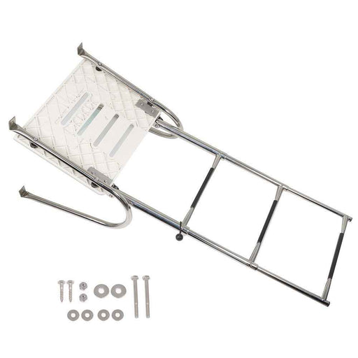 DURAFORCE 3-Step Stainless Steel Ship Ladder With Platform Marine With Telescoping New