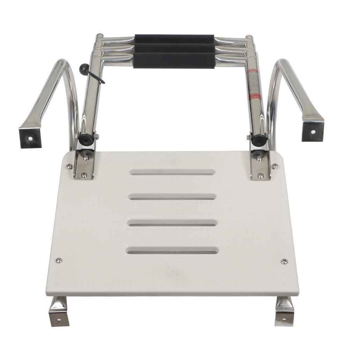 DURAFORCE 3-Step Stainless Steel Ship Ladder With Platform Marine With Telescoping New