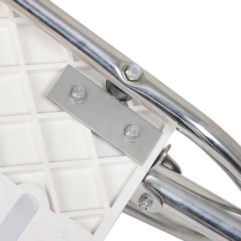 DURAFORCE 3-Step Stainless Steel Ship Ladder With Platform Marine With Telescoping New