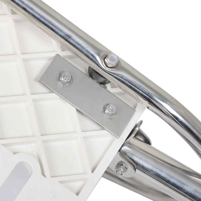 DURAFORCE 3-Step Stainless Steel Ship Ladder With Platform Marine With Telescoping New