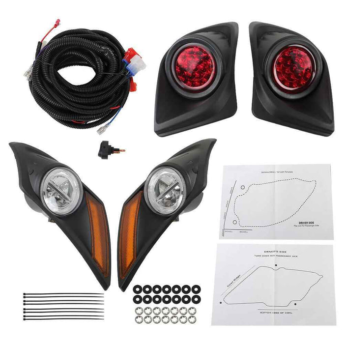 DURAFORCE 2 Golf Cart LED Headlight Taillight Light Kit Replace For Yamaha 2017-Up Drive