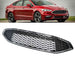 DURAFORCE Black W/Chrome Trim Grill For Ford Fusion 2017 2018 Front Bumper Upper Grille