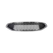 DURAFORCE Black W/Chrome Trim Grill For Ford Fusion 2017 2018 Front Bumper Upper Grille