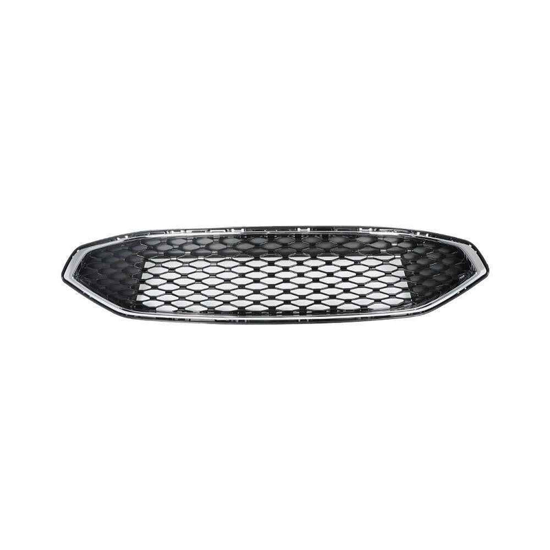 DURAFORCE Black W/Chrome Trim Grill For Ford Fusion 2017 2018 Front Bumper Upper Grille