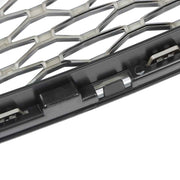 DURAFORCE Black W/Chrome Trim Grill For Ford Fusion 2017 2018 Front Bumper Upper Grille