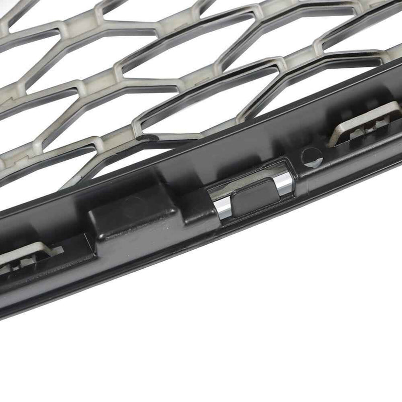 DURAFORCE Black W/Chrome Trim Grill For Ford Fusion 2017 2018 Front Bumper Upper Grille
