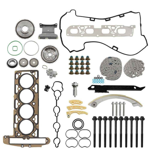 DURAFORCE Timing Chain Kit Head Gasket Bolts Set For Chevrolet Equinox Malibu GM 2.2 2.4